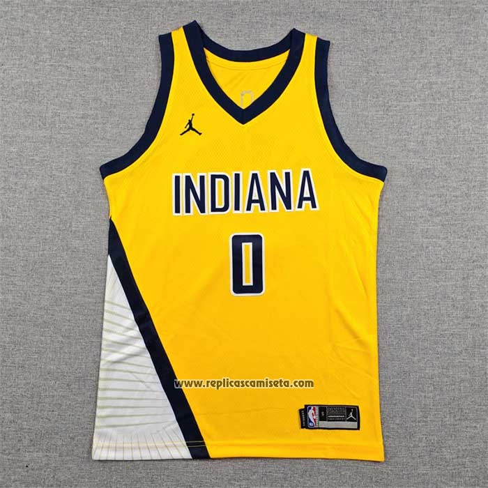 Camiseta Nino Indiana Pacers Tyrese Haliburton #0 Statement 2024-25 Amarillo